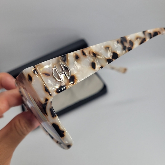 Beautiful Hipoptical Chet Tabar  Womens FRAMES ONLY Brown/Cream Stainless Steel - Picture 4 of 9